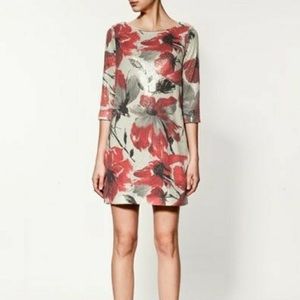 ‼️sold‼️ZARA BASIC SEQUINNED FLORAL MINI DRESS